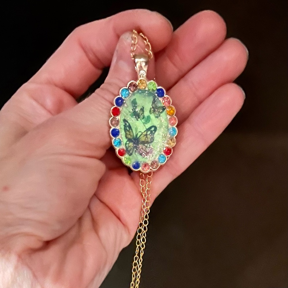 Glowing Butterfly Necklace